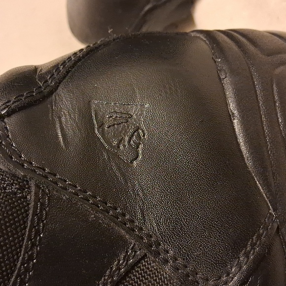 Mens Black Lace-Up Commander SURVIVORS leather Boots Size 10 oil Resistant Logo - Picture 10 of 16